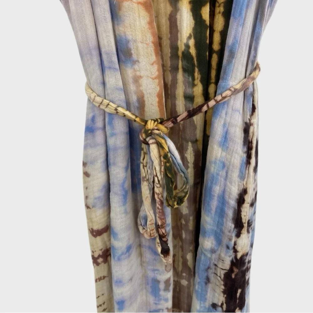 Raquel Allegra Abiquiu Gauze Tie Dye Maxi Dress Size Small - Picture 5 of 11